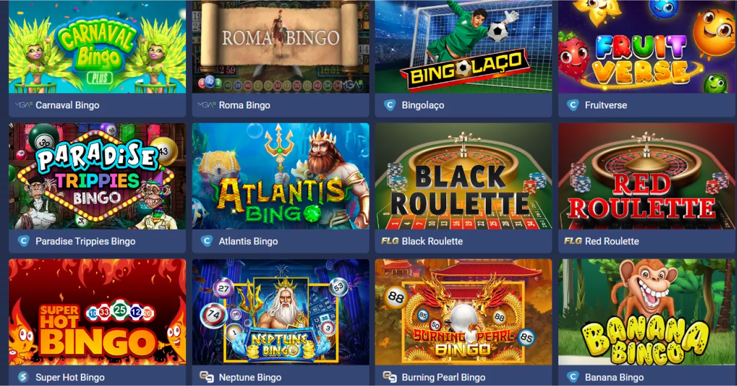 Popular bingo and roulette games on 1xBet